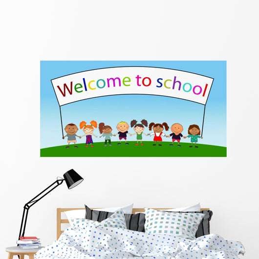Vector Happy Kids Wall Mural