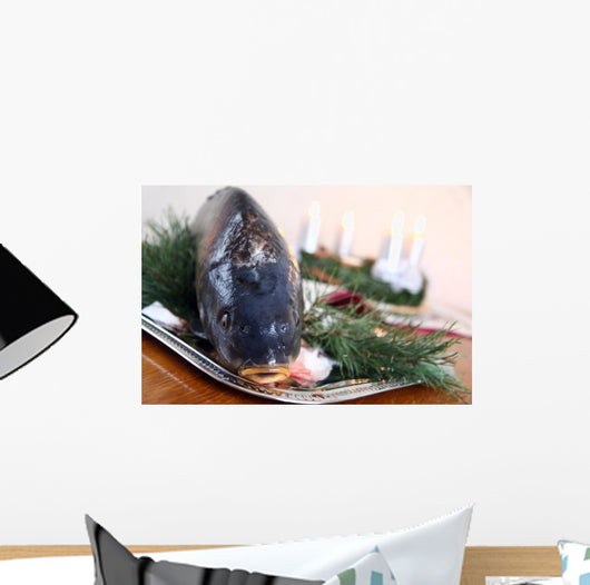 Czech Tradition - Carp on Christmas Table Wall Mural