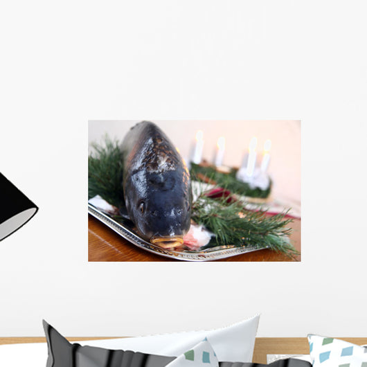 Czech Tradition - Carp on Christmas Table Wall Mural