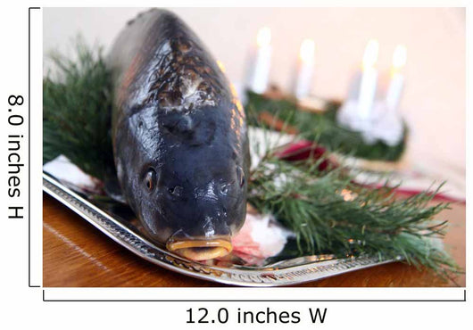 Czech Tradition - Carp on Christmas Table Wall Mural