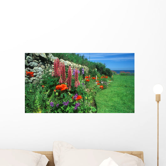 flower bed, crail, scotland Wall Mural