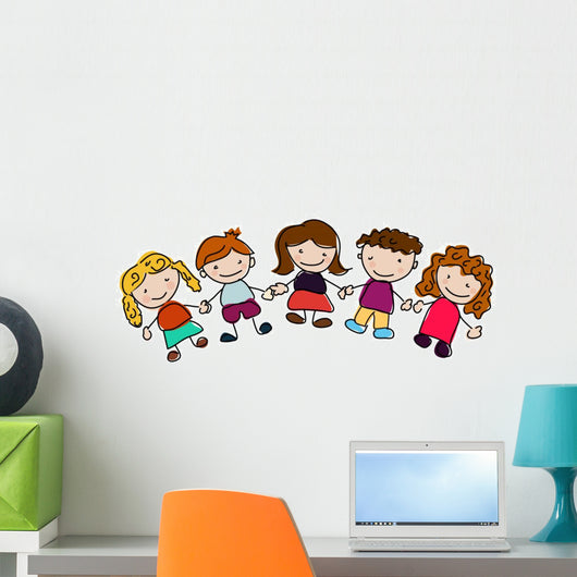 Vector Happy Kids Wall Mural