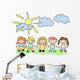 Vector Happy Kids Wall Mural