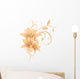 Lilies with decorative ornament. Vector Wall Decal