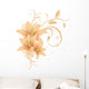 Lilies with decorative ornament. Vector Wall Decal