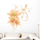 Lilies with decorative ornament. Vector Wall Decal