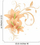 Lilies with decorative ornament. Vector Wall Decal