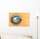 Antique Porthole With View of Crashing Waves Wall Mural