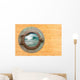 Antique Porthole With View of Crashing Waves Wall Mural