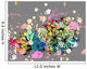 Rainbow floral splatter Wall Mural