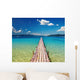 Wooden Pier in Tropical Paradise Wall Mural