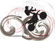 Biker illustration Wall Decal