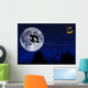 Halloween witches flying Wall Mural