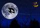 Halloween witches flying Wall Mural