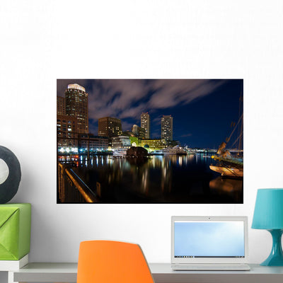 Rowes Wharf Boston Evening shown on a wall