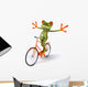 Frog Bicycle Wall Decal