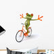 Frog Bicycle Wall Decal
