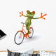 Frog Bicycle Wall Decal