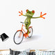 Frog Bicycle Wall Decal