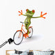 Frog Bicycle Wall Decal