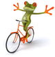 Frog Bicycle Wall Decal