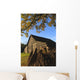 Autumn landscape with barn and goat Wall Mural
