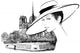 Woman nearby Notre Dame in Paris Wall Decal