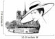 Woman nearby Notre Dame in Paris Wall Decal