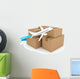 Cardboard Packages with Airplane Wall Decal