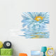 blue daisy flower Wall Mural
