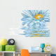 blue daisy flower Wall Mural