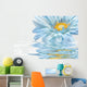 blue daisy flower Wall Mural