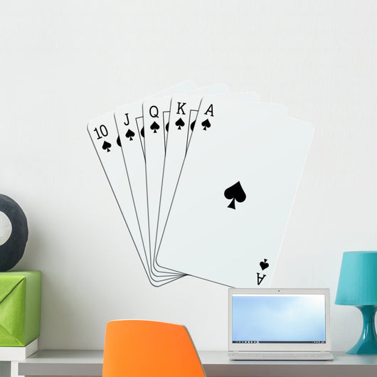 Straight flush spades Wall Decal