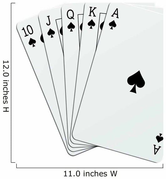 Straight flush spades Wall Decal