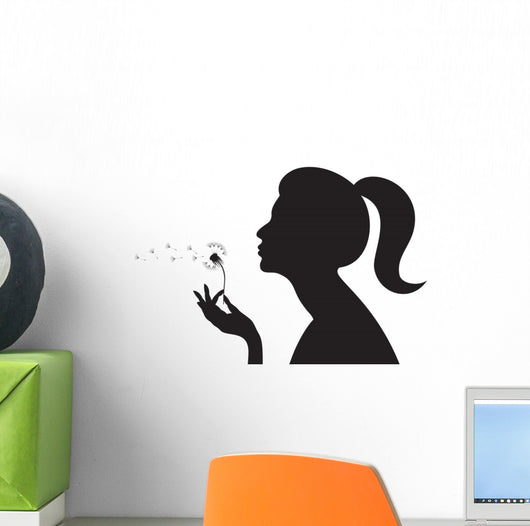 Girl With a Dandelion Wall Decal