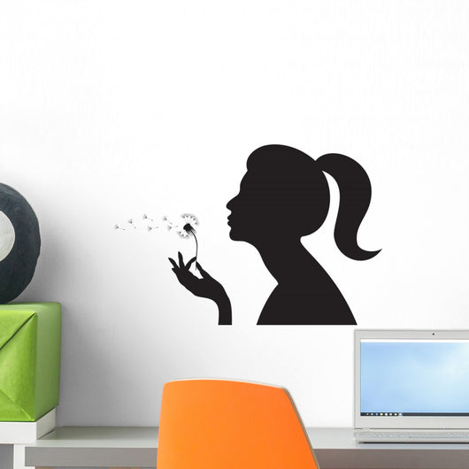 Girl With a Dandelion Wall Decal