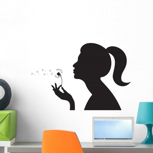 Girl With a Dandelion Wall Decal