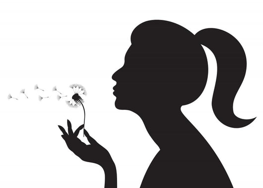 Girl With a Dandelion Wall Decal