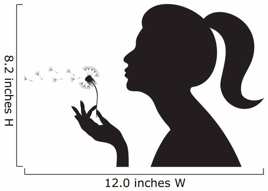 Girl With a Dandelion Wall Decal