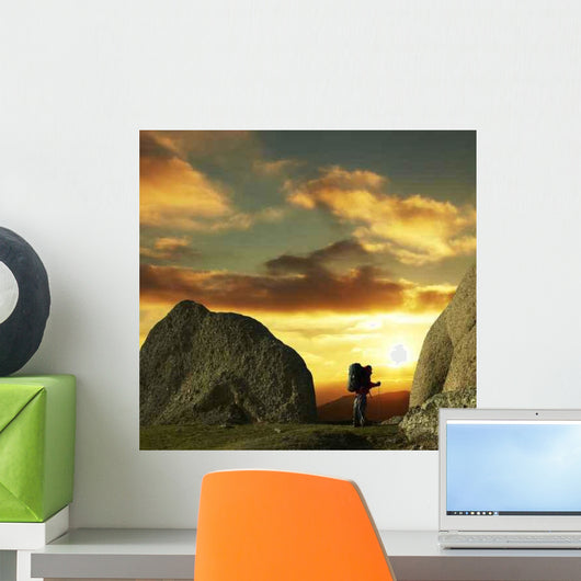 Climber Sunset Wall Decal Design 2
