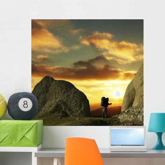 Climber Sunset Wall Decal Design 2