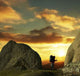 Climber Sunset Wall Decal Design 2