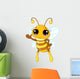 Cute Bee Showing Wall Decal