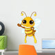 Cute Bee Showing Wall Decal