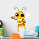 Cute Bee Showing Wall Decal