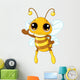 Cute Bee Showing Wall Decal