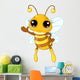 Cute Bee Showing Wall Decal