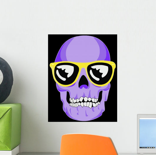 Wayfarer Sunglassed Skull Wall Mural