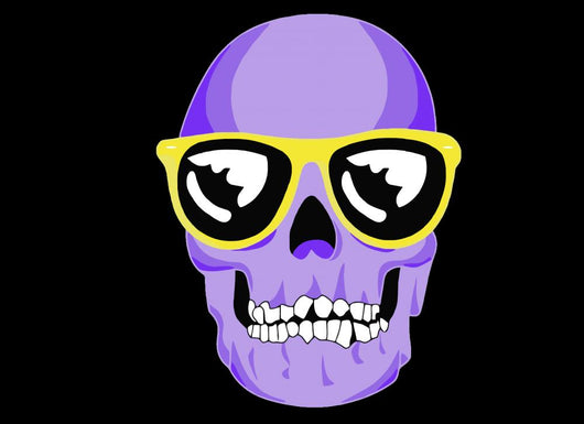 Wayfarer sunglassed skull Wall Mural
