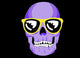 Wayfarer sunglassed skull Wall Mural